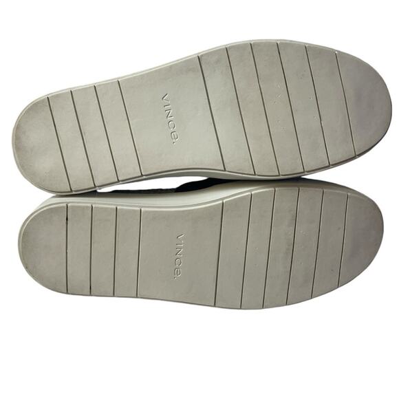 VINCE Preston Felted Skate White Woven Slip-on Sneakers in Anchor Blue Size 7.5 - Picture 7 of 9